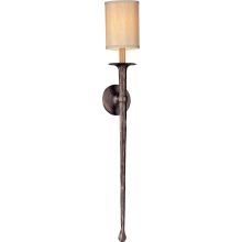 Faulkner 1 Light 36" Wall Sconce with Linen Shade