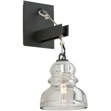 Menlo Park 1 Light Wall Sconce with Glass Insulator Shade