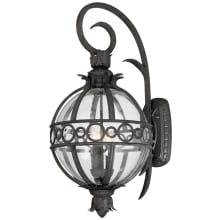 Campanile 3 Light 28" Tall Outdoor Wall Sconce