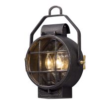 Point Lookout 2 Light 12.5" Wide Outdoor Wall Sconce with Clear Glass Diffuser