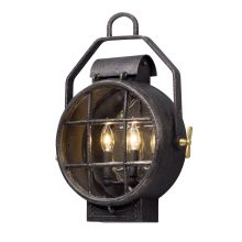 Point Lookout 2 Light 15" Wide Outdoor Wall Sconce with Clear Glass Diffuser