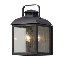 Chamberlain 3 Light 10" Wide Outdoor Wall Sconce with Seeded Glass Shade