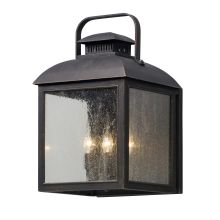 Chamberlain 4 Light 13" Wide Outdoor Wall Sconce with Seeded Glass Shade