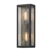 Dixon 2 Light 8" Wide Outdoor Wall Sconce with Seeded Glass Shade