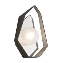 Origami Single Light 15" Tall 3000K LED Wall Sconce with Mirrored Backplate