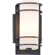 Vibe 1 Light 11" Outdoor Wall Sconce with White Glass Shade