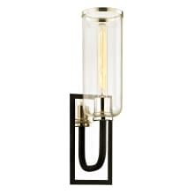Aeon Single Light 19-3/4" Tall Wall Sconce with Clear Glass Cylinder Shade