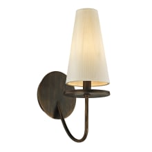 Marcel Single Light 14-1/4" Tall Wall Sconce with Hardback Linen Shade