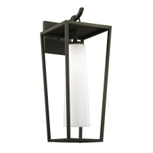 Mission Beach Single Light 23" Tall Outdoor Wall Sconce with Opal Glass Tapered Shade