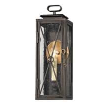 Randolph Single Light 15-3/4" Tall Outdoor Wall Sconce with Seedy Glass Rectangle Shade