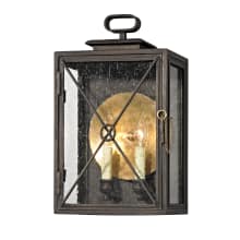 Randolph 2 Light 16-1/2" Tall Outdoor Wall Sconce with Seedy Glass Rectangle Shade