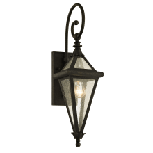 Geneva Single Light 23-1/2" Tall Outdoor Wall Sconce with Water Glass Lantern Shade