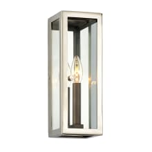 Morgan Single Light 12-1/2" Tall Outdoor Wall Sconce with Clear Glass Rectangle Shade - ADA Compliant
