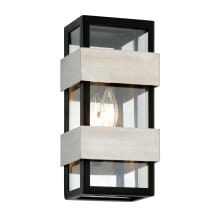 Dana Point Single Light 12" Tall Outdoor Wall Sconce with Clear Glass Rectangle Shade - ADA Compliant