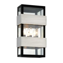 Dana Point 3 Light 18-1/2" Tall Outdoor Wall Sconce with Clear Glass Rectangle Shade