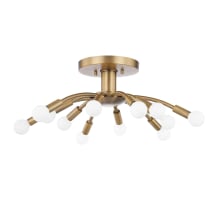 Tristan 12 Light 25" Wide Semi-Flush Ceiling Fixture