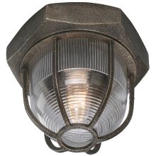 Acme 1 Light Flush Mount Ceiling Fixture with Pressed Glass