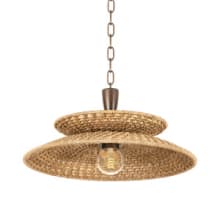 Landry 20" Wide Wood Pendant