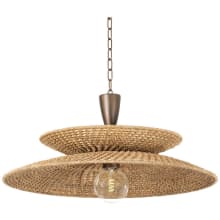 Landry 30" Wide Wood Pendant