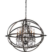 Byron 5 Light Globe Chandelier with Crystal Accents