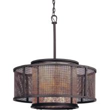 Copper Mountain 6 Light 26" Wide Drum Pendant with Silver Mica Shade
