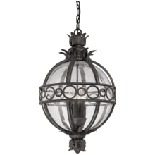 Campanile 3 Light 14" Wide Taper Candle Outdoor Pendant