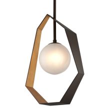 Origami Single Light 22" Wide 2700K LED Pendant with Frosted Glass Shade