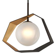Origami Single Light 26" Wide 2700K LED Pendant with Frosted Glass Shade