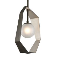 Origami Single Light 12" Wide 3000K LED Pendant with Frosted Glass Shade