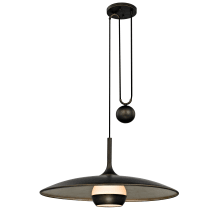 Alchemy Single Light 30" Wide Integrated LED Pendant with Glass Shade