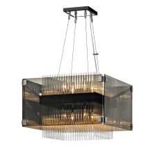 Apollo 8 Light 20-1/2" Wide Chandelier with Glass Shade