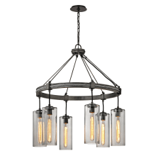 Union Square 6 Light 30-3/4" Wide Chandelier with Glass Shades