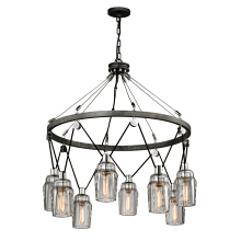 Citizen 8 Light 33-3/4" Wide Chandelier with Glass Shades