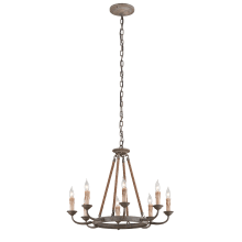 Cyrano 8 Light 28-1/4" Wide Taper Candle Chandelier