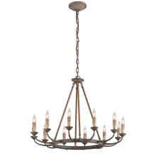 Cyrano 12 Light 36" Wide Taper Candle Chandelier
