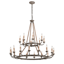 Cyrano 24 Light 48" Wide Taper Candle Chandelier