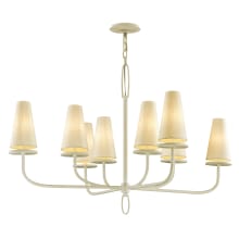 Marcel 8 Light 43-1/4" Wide Chandelier with Hardback Cotton Shades