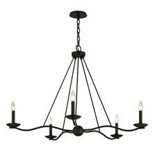 Sawyer 5 Light 40" Wide Taper Candle Chandelier