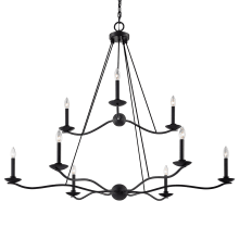 Sawyer 9 Light 53-1/2" Wide Taper Candle Chandelier