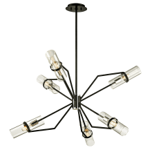 Raef 6 Light 36" Wide Chandelier with Clear Glass Cylinder Shades