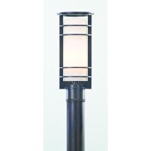 Vibe 1 Light Post Light with White Glass Shade