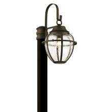 Bunker Hill Single Light 18-1/4" Tall Outdoor Single Head Post Light with Seedy Glass Onion Shade