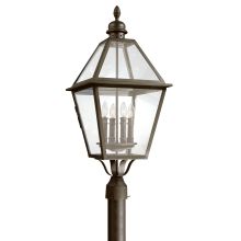 Townsend 4 Light Post Light with Clear Glass Shade