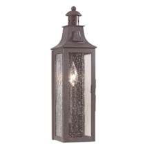 Newton 1 Light 18" Tall Outdoor Wall Sconce with Seedy Glass