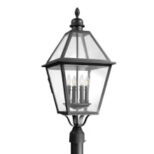 Townsend 4 Light Post Light with Clear Glass Shade