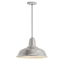 Bryson 14" Wide Single Light Outdoor Pendant with Aluminum Shade