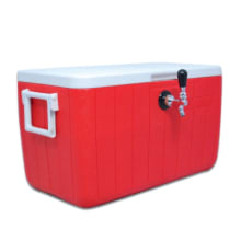 Jockey Box Cooler 2 Faucet 5/16" 50' Stainless Steel Coil 48QT Cooler.-CB50S2 