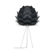 Aluvia Floral Motif Single Light 25-7/8" High Tripod Table Lamp with an Aluminum Shade