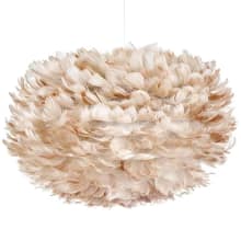 Eos 18" Feather Pendant in Light Brown