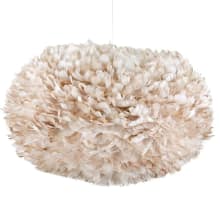 Eos 30" Feather Pendant in Light Brown